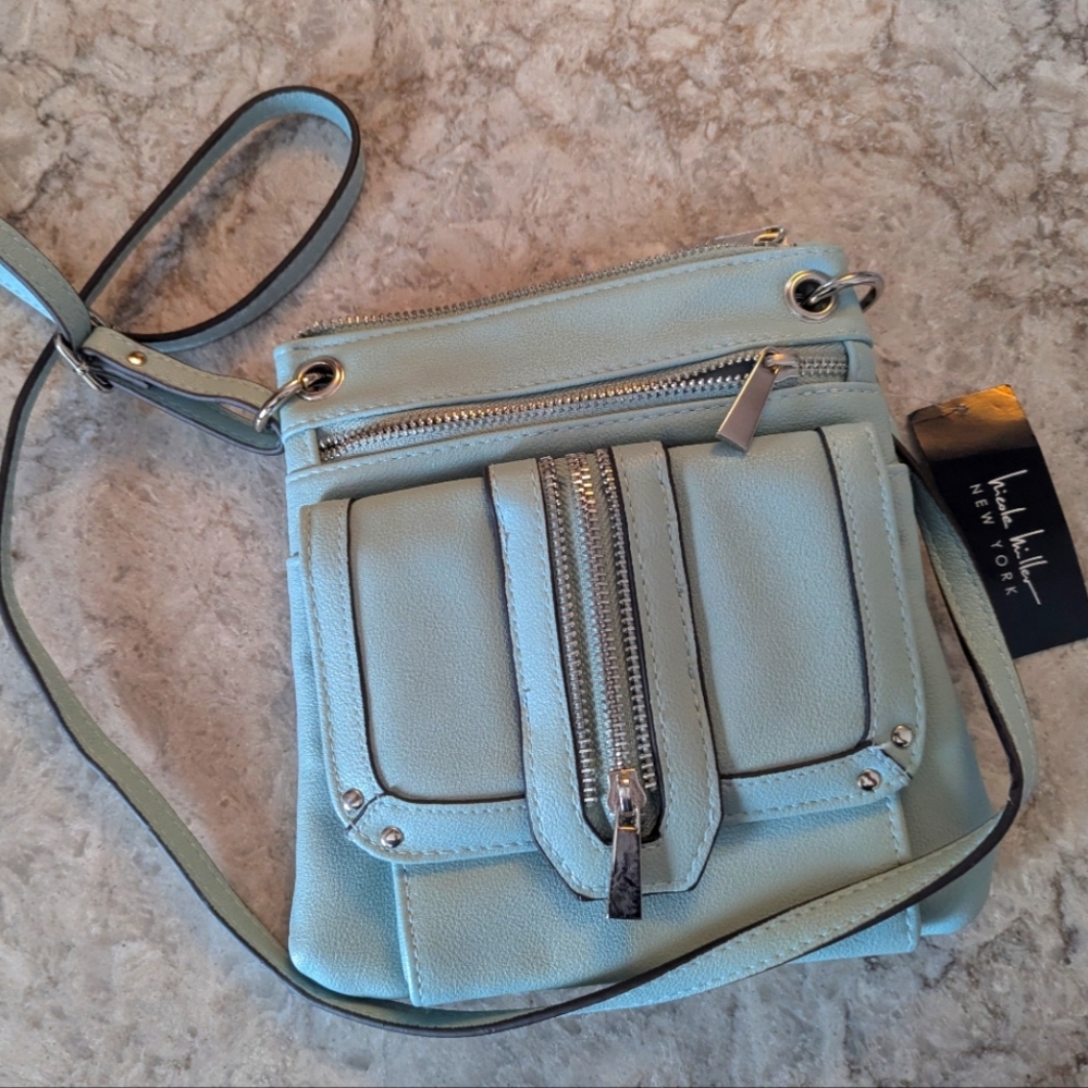 Nicole Miller Light Blue Crossbody Bag
